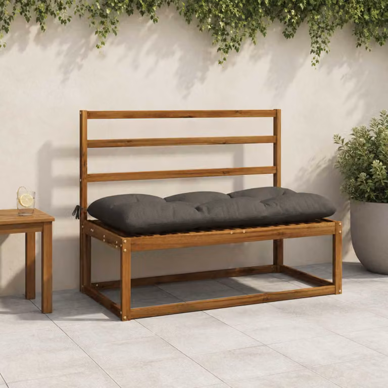 Set di 2 cuscini per panchina vidaXL VIANEN in poliestere antracite con rivestimento lavabile e resistente ai raggi UV