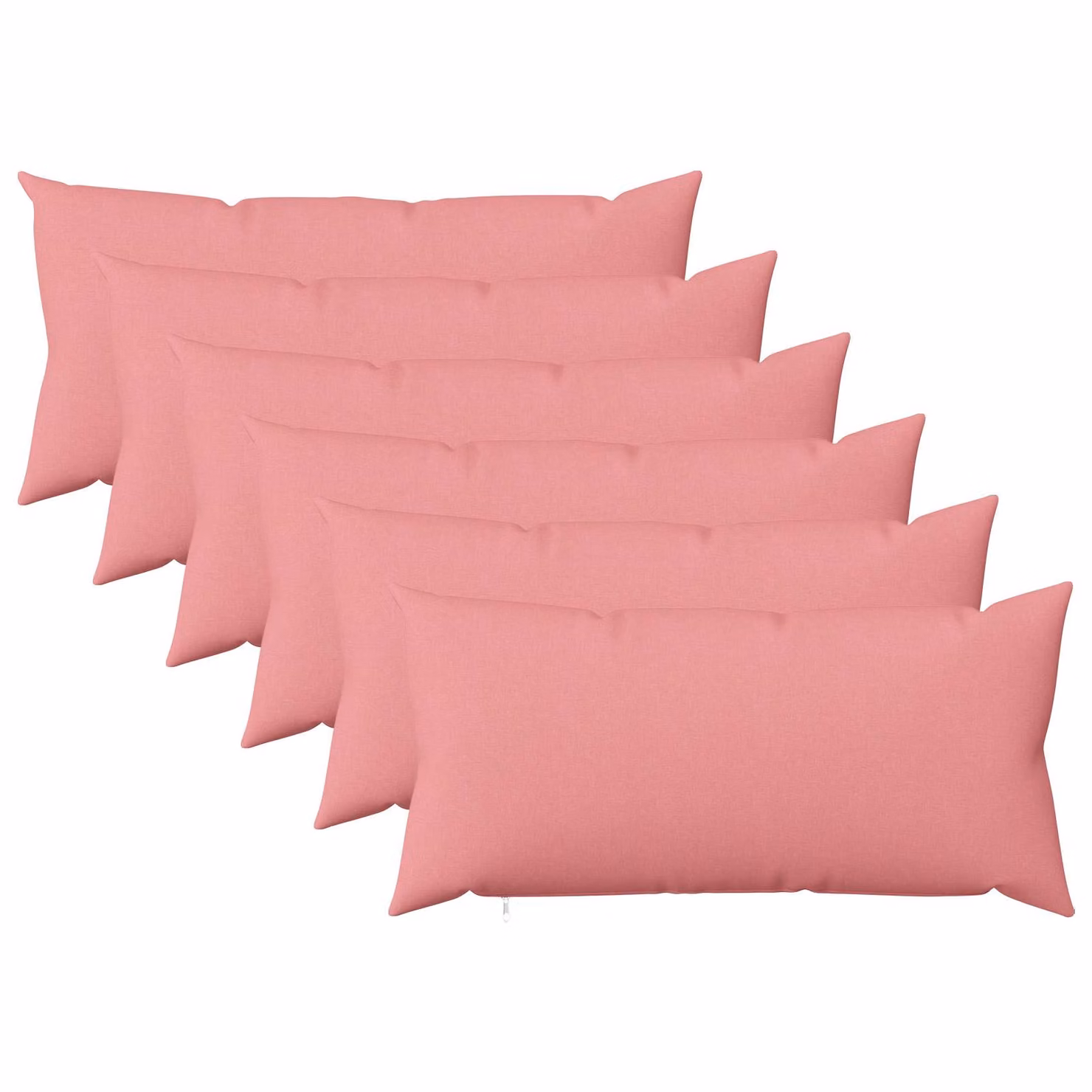 Set di 6 federe vidaXL HEERLEN rosa in tessuto poliestere, L 70 x P 40 cm