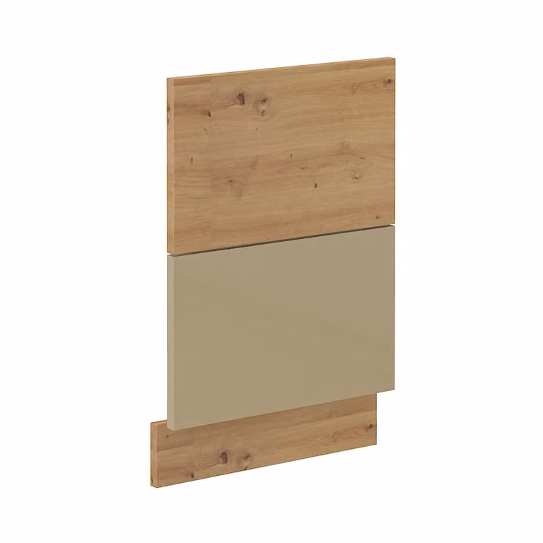 Anta per lavastoviglie da incasso ADARA - 45x57 cm, cappuccino/rovere artigianale