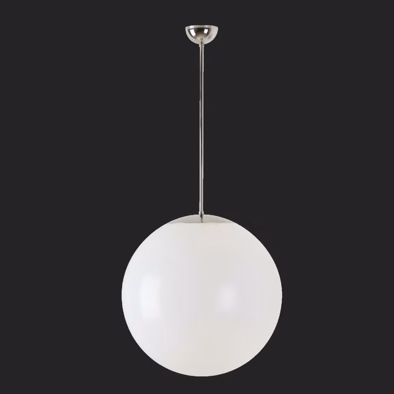 OSMONT ISI66144 ISIS P4 apparecchio a sospensione in plastica acciaio inox lucido / bianco IP40 3000 K 41W LED combinazione di emergenza 3 h