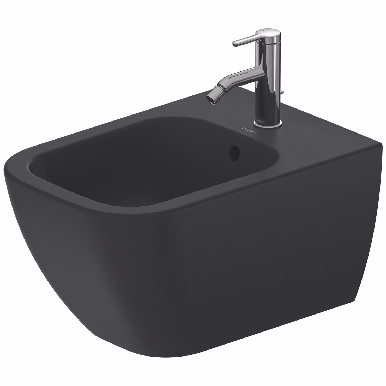 Duravit bidet mural Happy D.2 54cm avec trop-plein, avec plage de robinetterie, 1 trou pour robinetterie, 2258151300, 2258151300