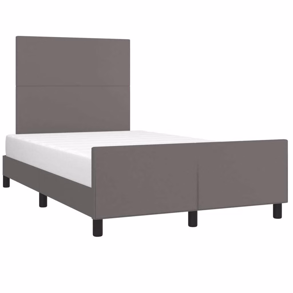 Giroletto senza Materasso Grigio 120x190 cm Pelle finta