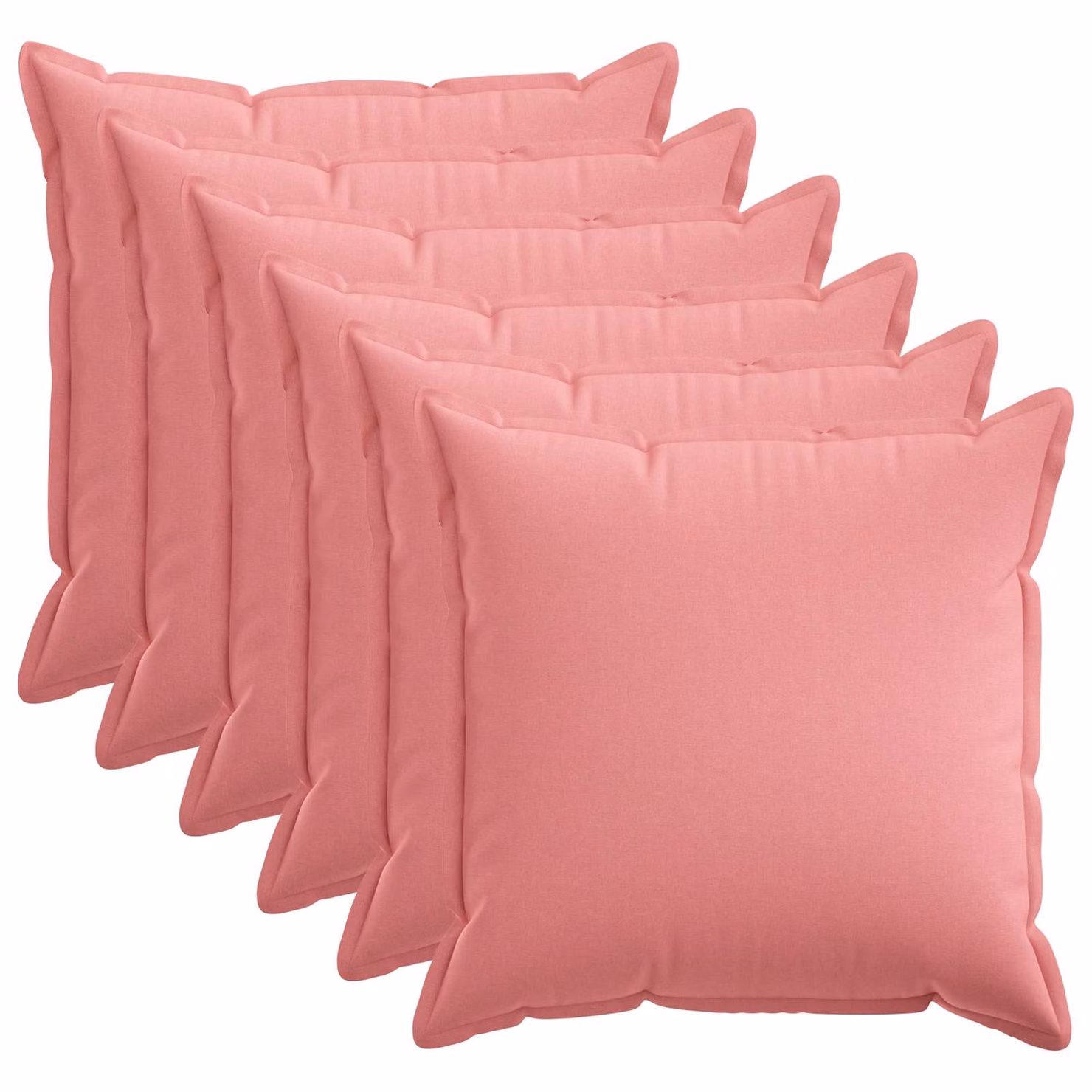 Set di 6 federe vidaXL HOUTEN rosa in poliestere, L/P: 55 x 55 cm