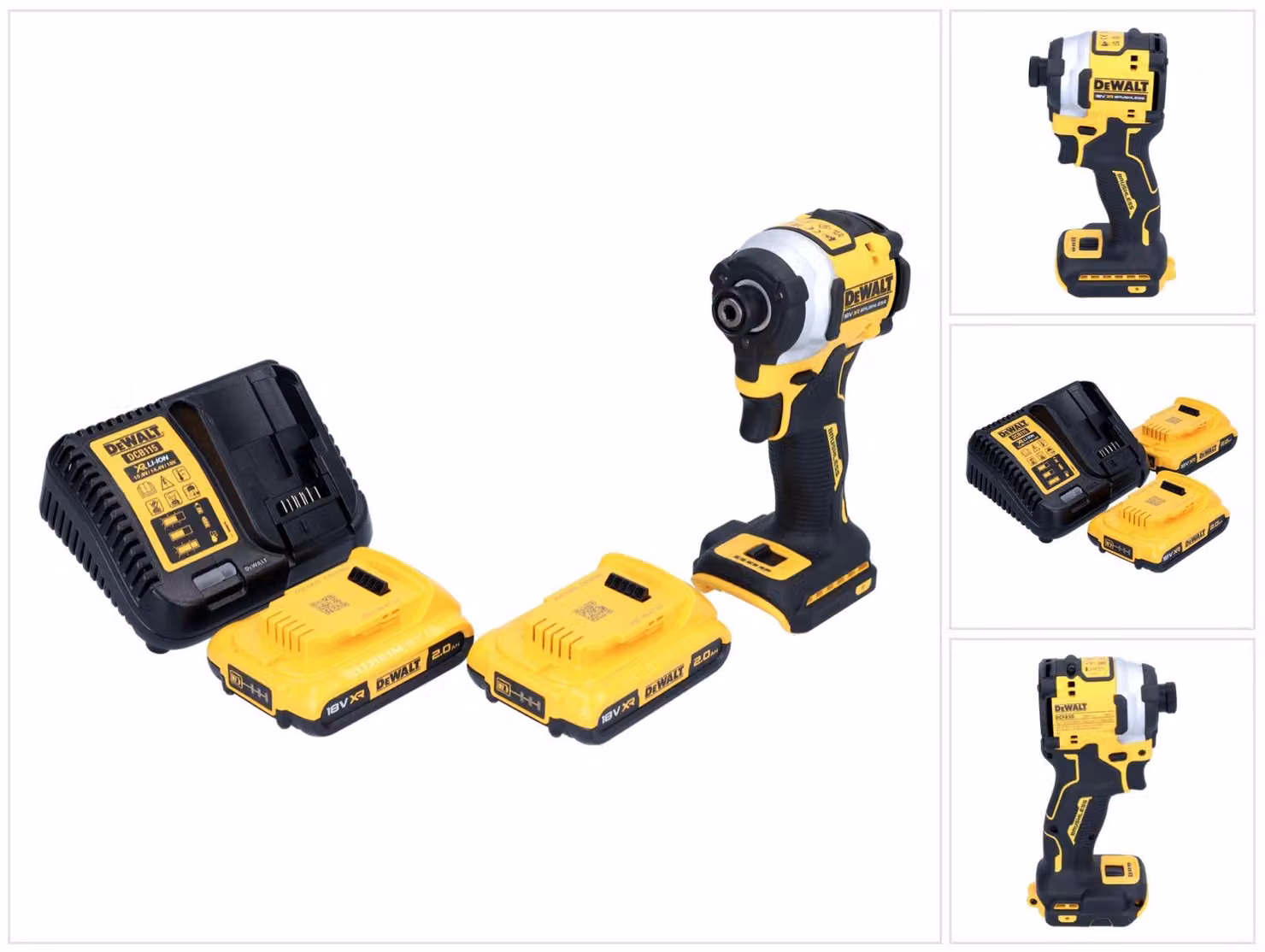 Avvitatore a impulsi a batteria DeWalt DCF 850 D2 18 V 205 Nm 1/4" brushless + 2x batteria ricaricabile 2,0 Ah + caricabatterie