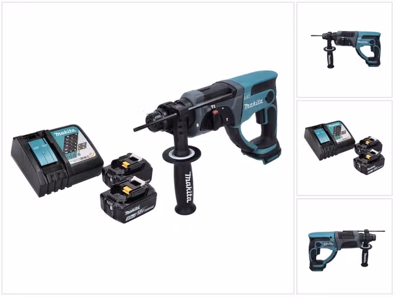 Trapano a batteria Makita DHR 202 RT 18 V 2,0 J SDS Plus + 2x batterie 5,0 Ah + caricabatterie