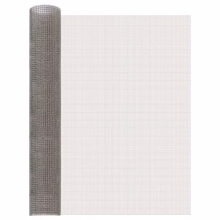 Rete per schermatura vidaXL in acciaio inossidabile Argento L: 80 cm, H: 200 cm