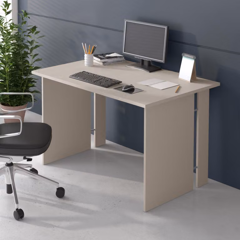 Runin - Scrivania, 119x78x75h cm Beige, un Ripiano