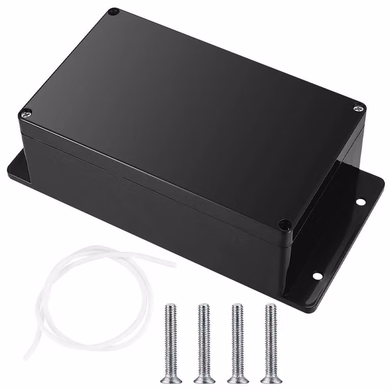 Scatola di derivazione impermeabile IP65 - 158 x 90 x 64 mm - Scatola di connessione per cavi - Contenitore per elettronica - Scatola di distribuzione per esterni - Materiale: ABS - Resistente alla polvere