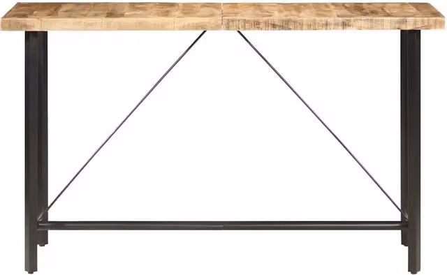 Tavolo da Bar 180x70x107 cm in Legno Ruvido di Mango