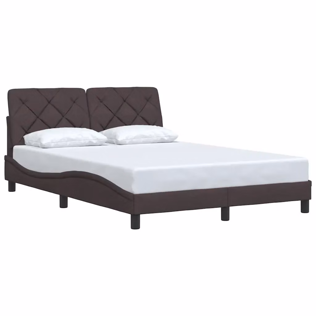 Giroletto vidaXL in tessuto marrone con doghe in legno L/P/H: 190 x 140 x 208 cm – 2