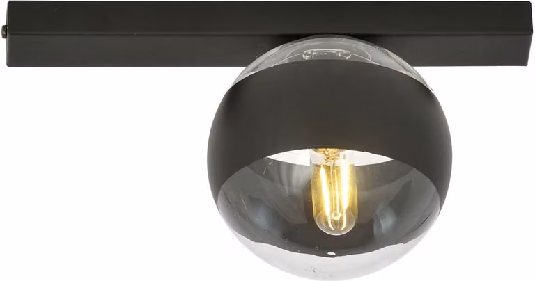 Lampada da soffitto Emibig 1xE14 40W FIT 1 NERO/RIGHE 1123/1