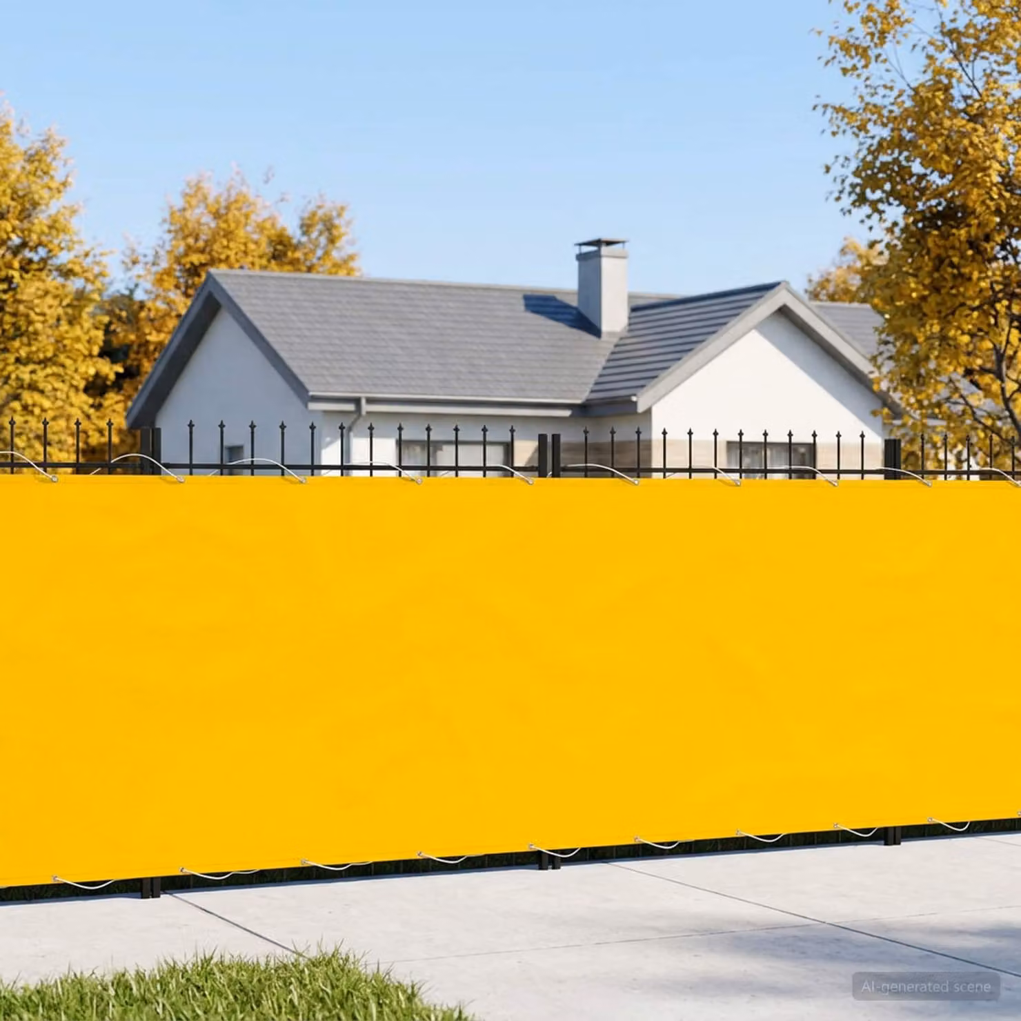 Schermo di privacy per balcone vidaXL in poliestere giallo L: 700 cm, H: 200 cm