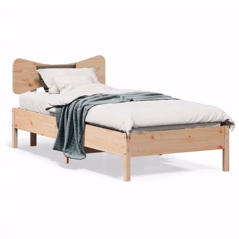 vidaXL Giroletto in legno massello di pino senza materasso L 195,5 cm x P 80,5 cm x H 76,7 cm