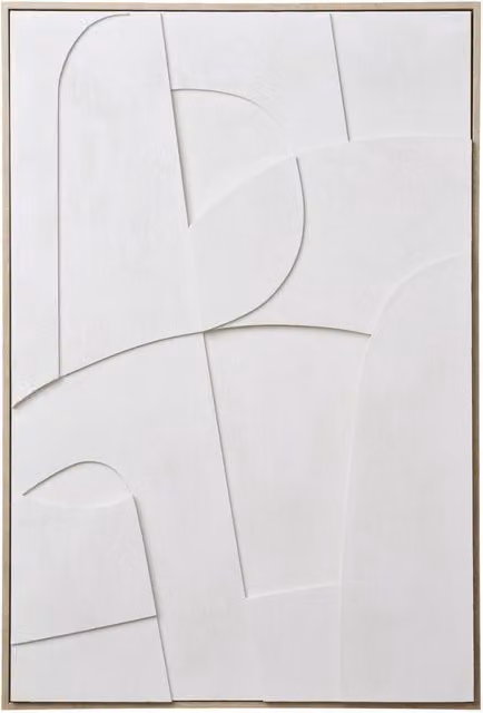 Quadro decorativo 3D Madeline No.1 in bianco 60x90 cm