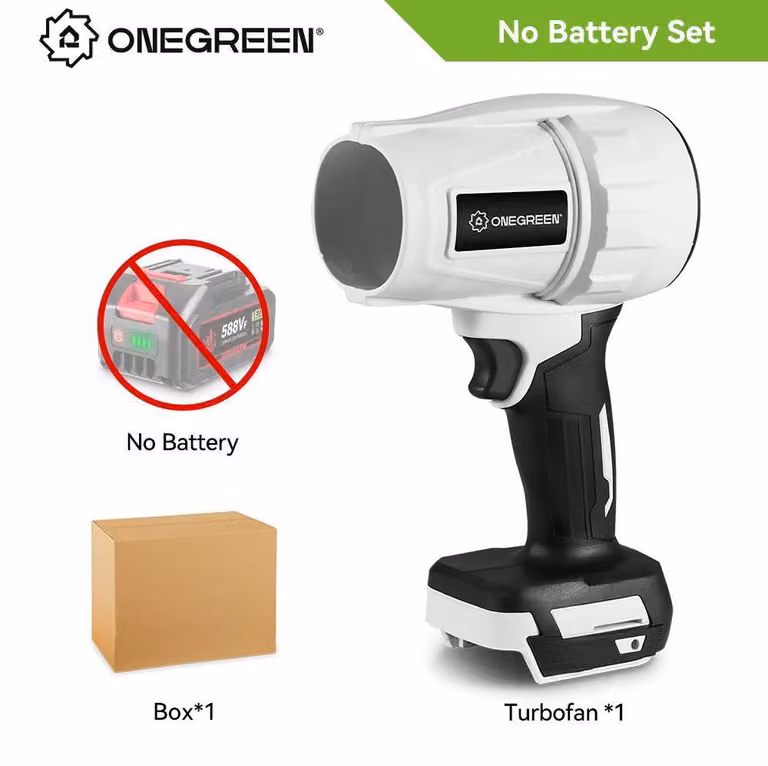 Soffiatore a batteria - Utensile portatile senza fili - Motore brushless - 2000 W - 15000 giri/min - 200 m/s - Senza batteria - Braun