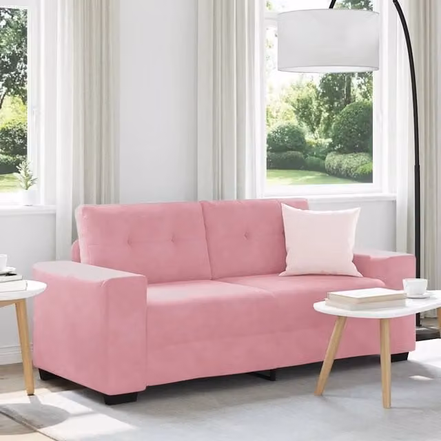 Divano Divanetto-Sofa Rosa 140 cm in Velluto