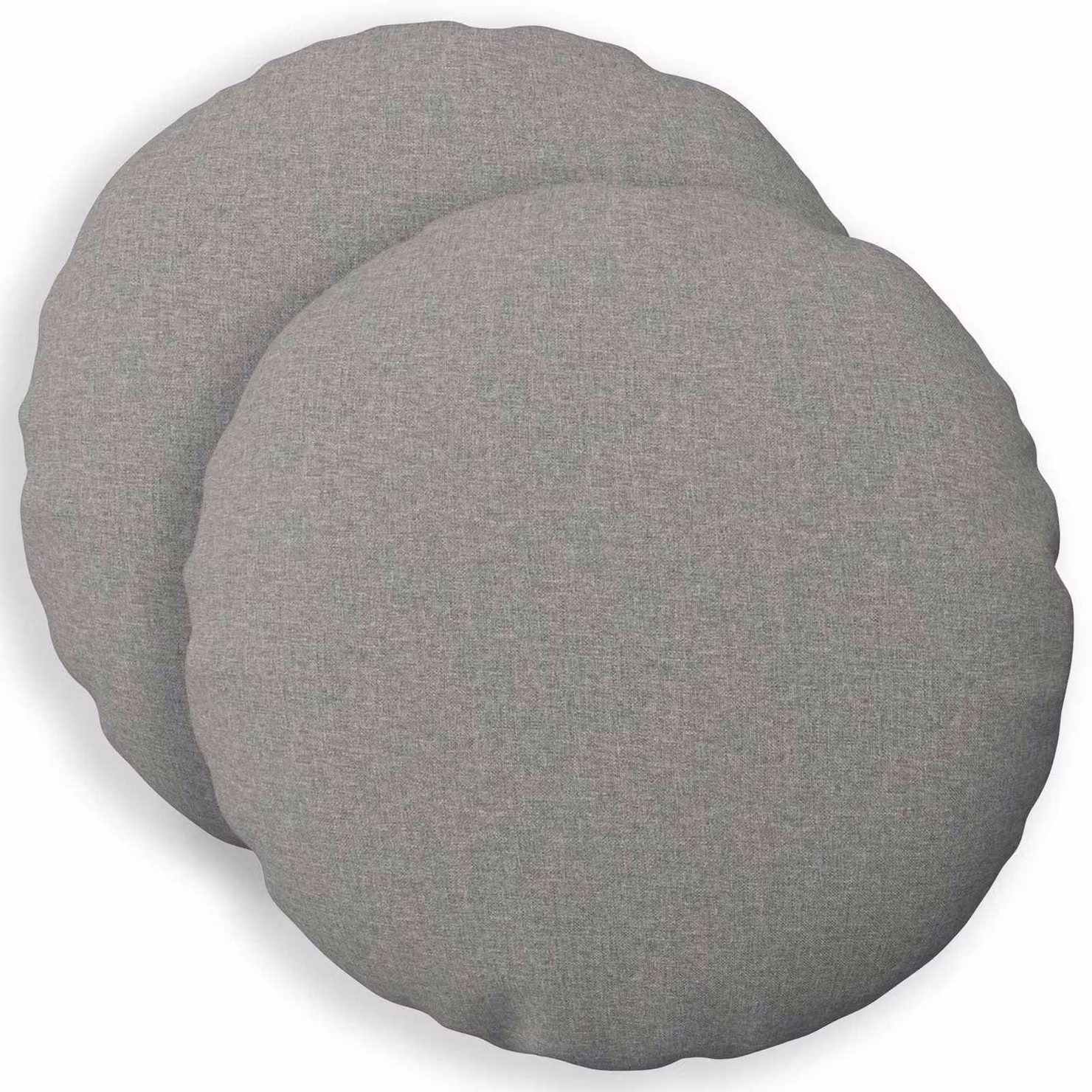 Set di 2 federe rotonde vidaXL HEERLEN in tessuto grigio, Ø 30 cm