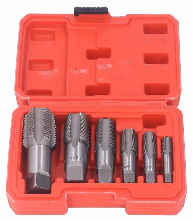 Set di maschi filettati NPT, 6 pezzi, da 1-1/8 pollici