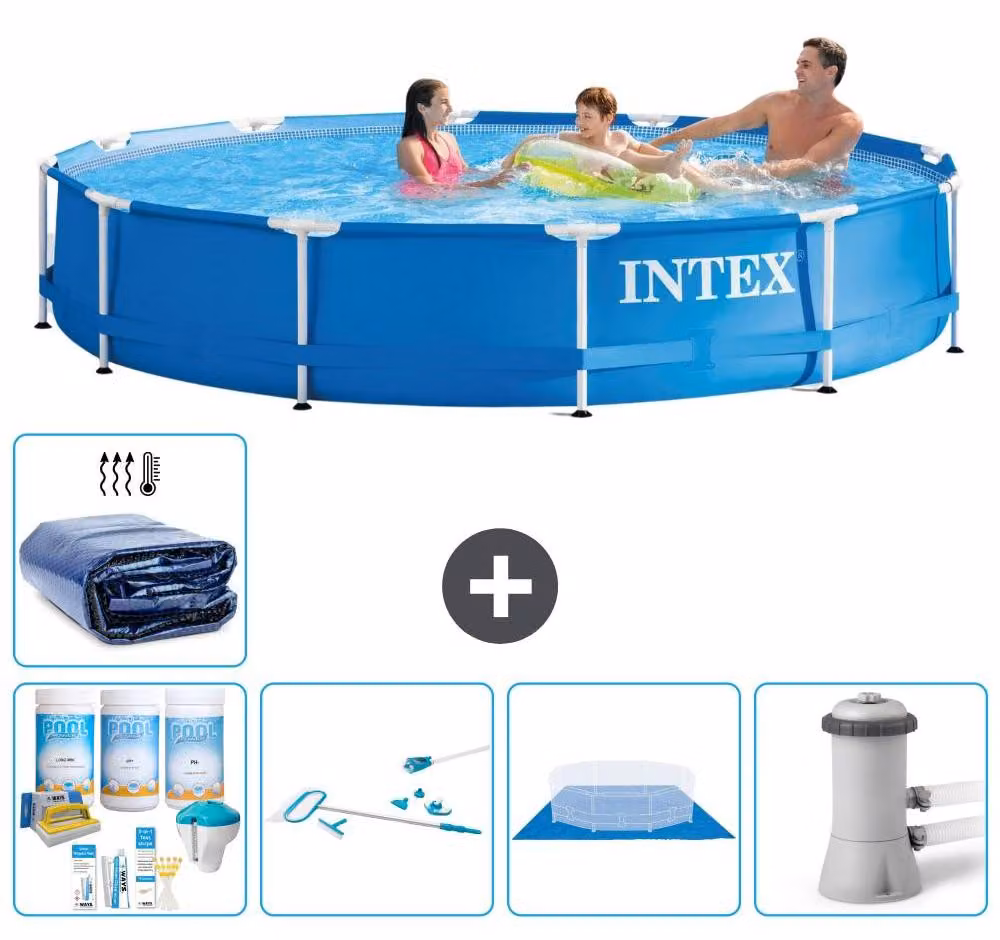 Piscina autoportante rettangolare - 366x76 cm - 6 pezzi - Modello S20442