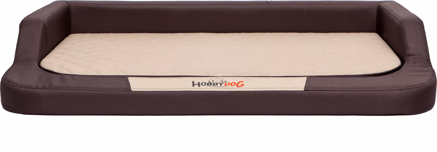 Cuscino per cani Cesto per cani Divano per cani Ortopedico per cani da compagnia Lavabile - Medico Standard - 120 x 80 x 19 cm [taglia: XXL] - Marrone con beige