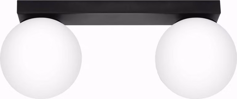 Lampada da soffitto YOLI 2 nero 2xG9 8W acciaio/vetro 14.5x12x34.5cm Sollux Lighting