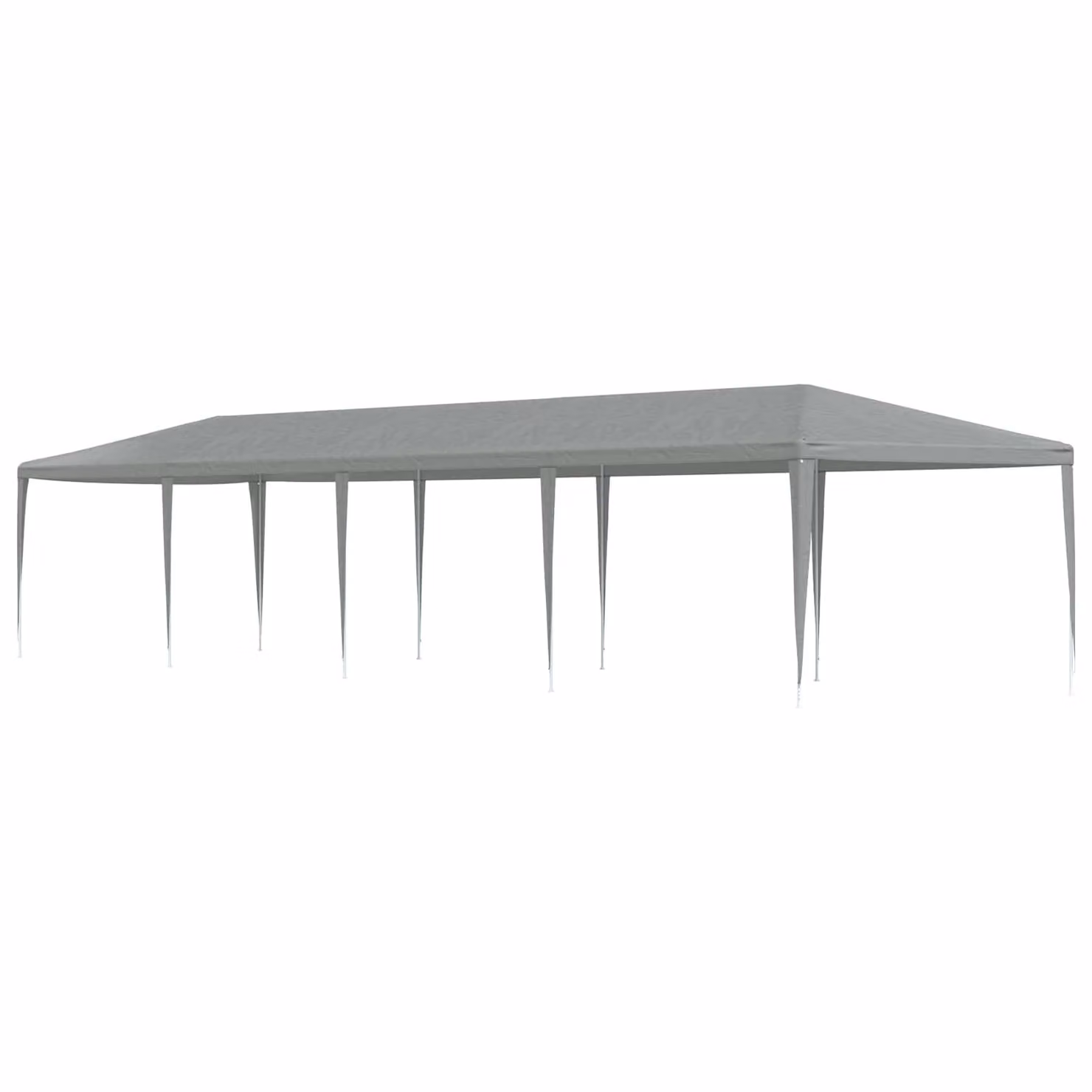 Tenda Party vidaXL Grigio chiaro in PE e Acciaio L: 1200 cm, P: 300 cm, H: 255 cm