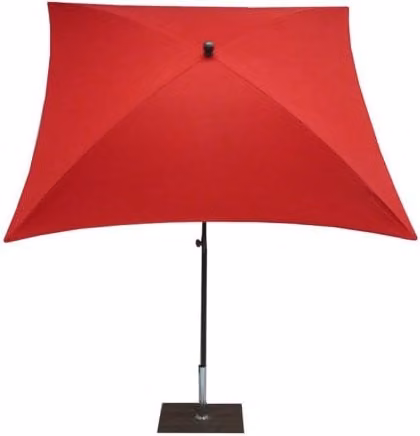 Ombrellone a palo centrale Kronos MAFFEI Rosso con protezione UPF 50+ L: 240 cm, P: 150 cm