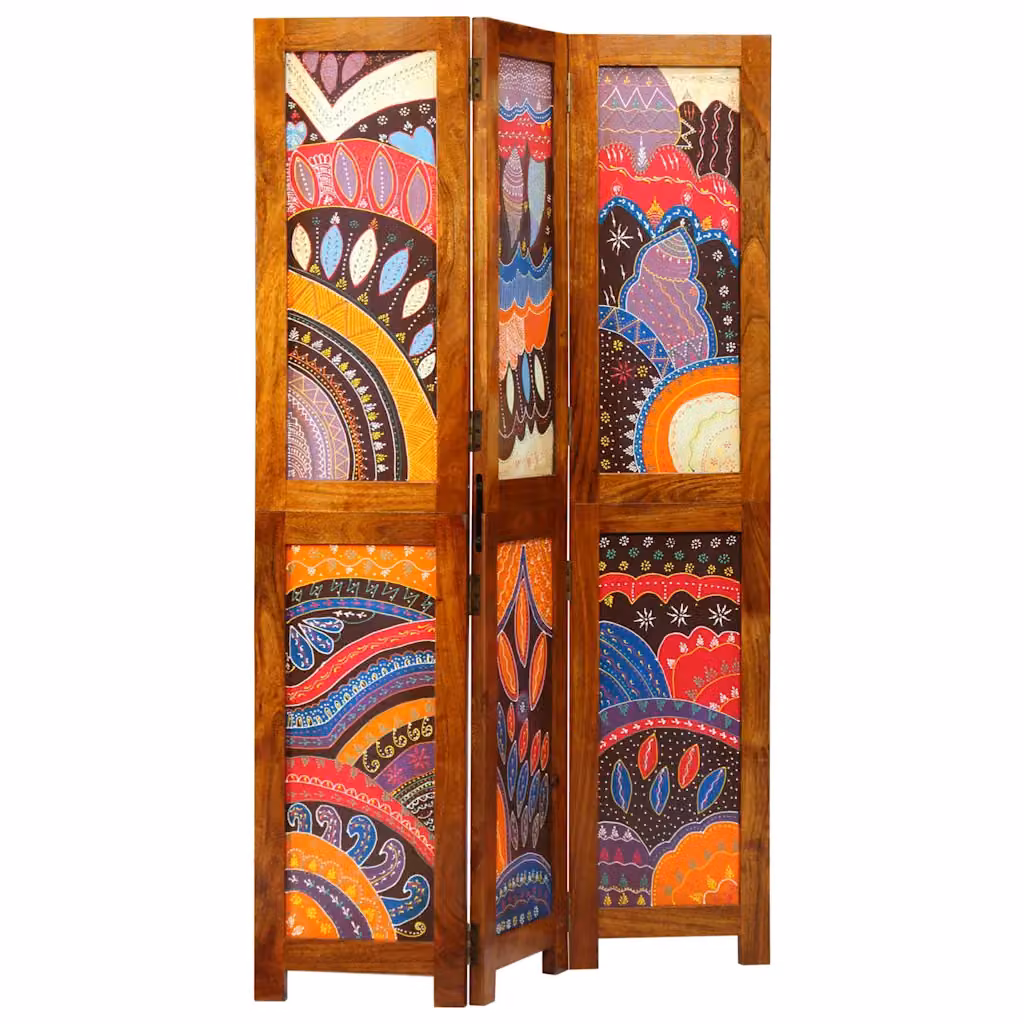 vidaXL Divider per stanze in legno di acacia Marrone miele L: 105 cm, P: 1,5 cm, H: 160 cm
