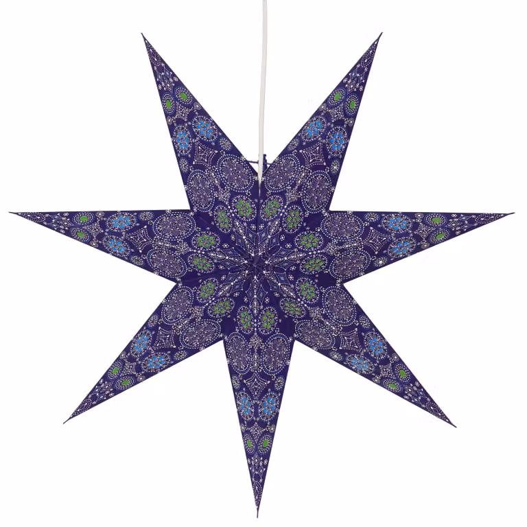Stella di carta pieghevole illuminata dell'Avvento, stella di Natale 60 cm - Nina Violet, decorazione per finestre a stella