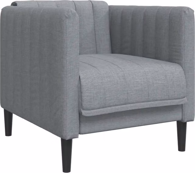 Poltrona Relax Moderna in Tessuto Grigio con Braccioli e Struttura Imbottita – 1