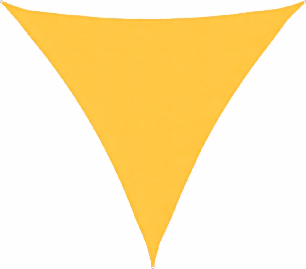 Parasole a Vela Oxford Triangolare 4,5x4,5x4,5 m Giallo