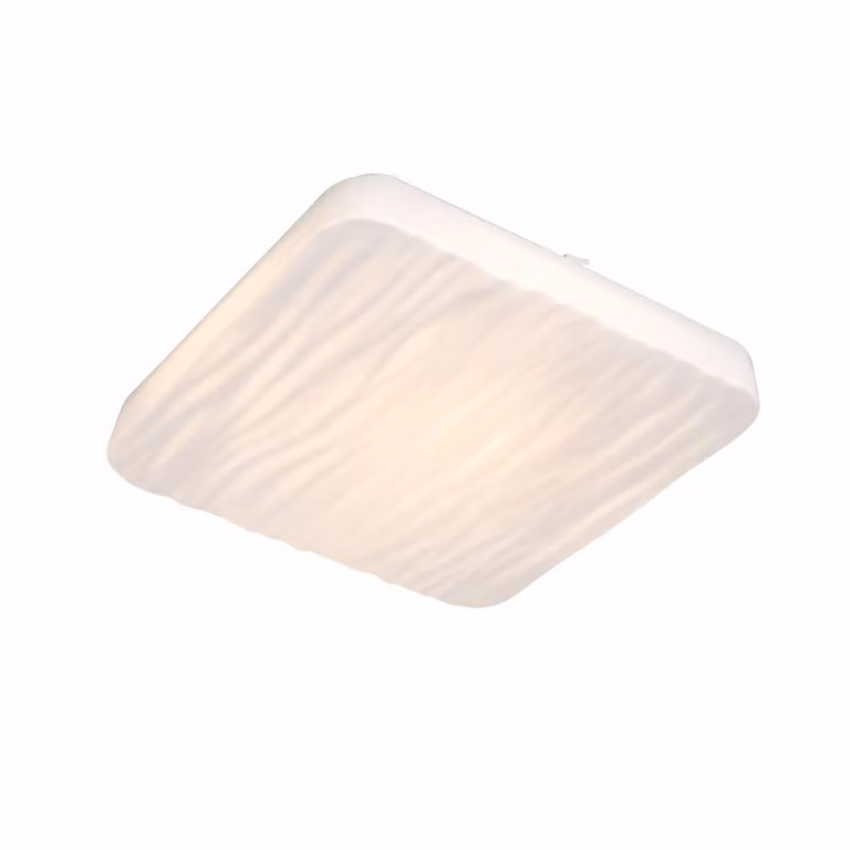 Plafoniera LED quadrata a forma di onda con telecomando - temperatura di colore regolabile 3000K/4000K/6000K, dimmerabile.