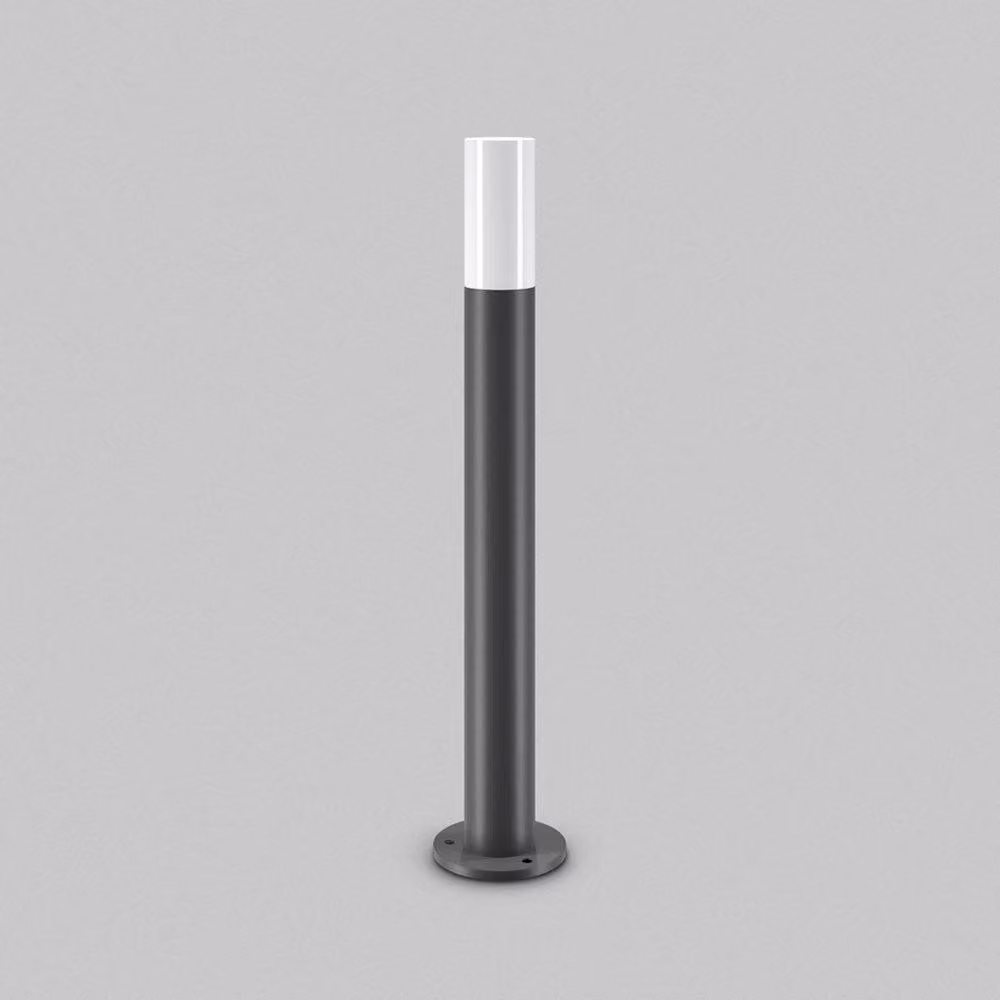 Lampione Per Esterno Moderno Metallo Grigio 1 Luce E27 60W Ip54