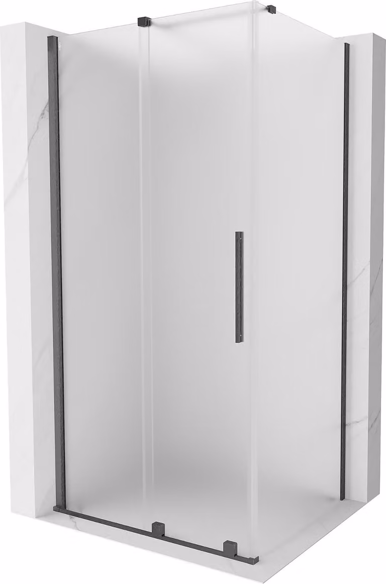 Mexen Velar cabina doccia scorrevole 120 x 90 cm, gelo, grigio canna di fucile spazzolato - 871-120-090-31-66