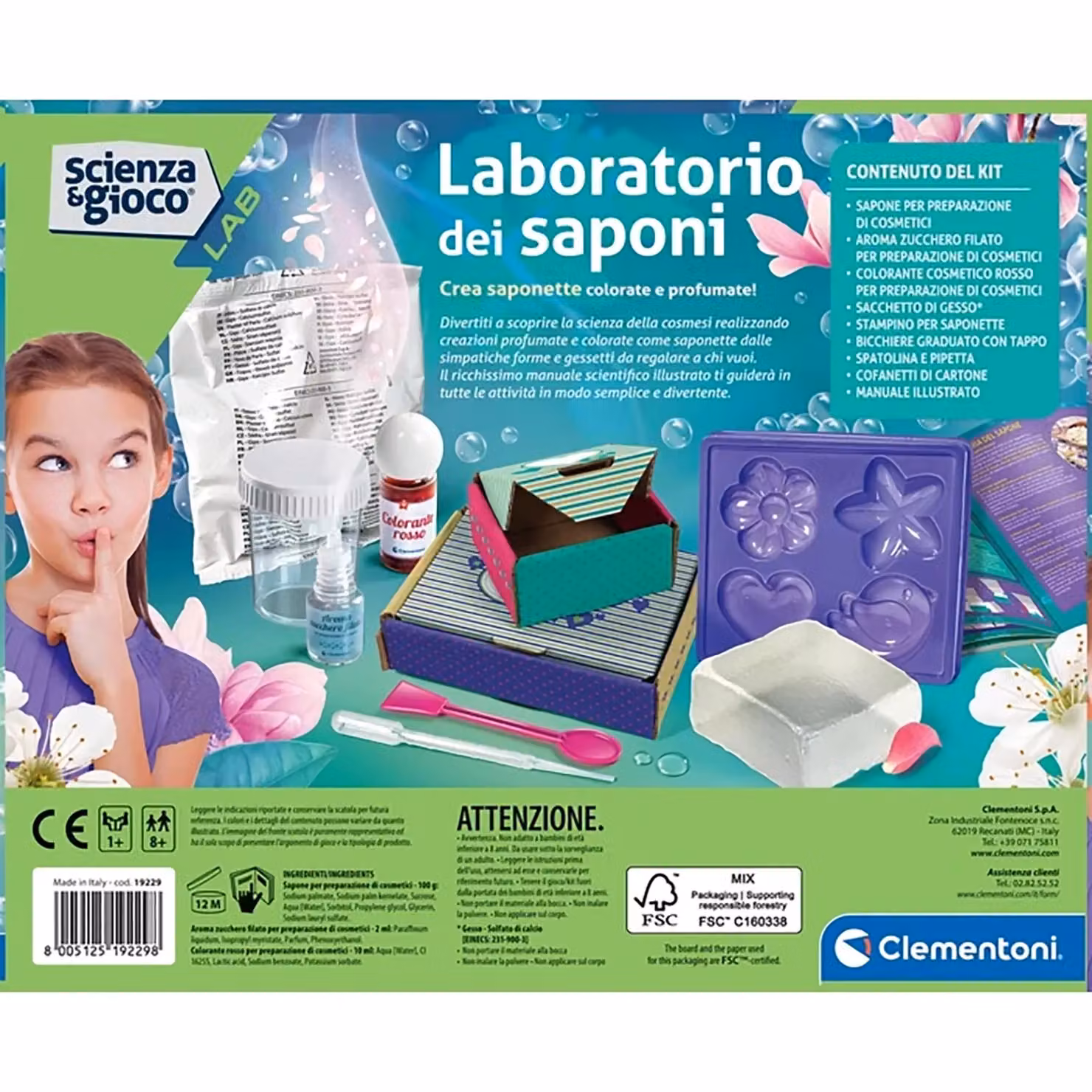 Clementoni Scienza e Gioco Lab Laboratorio dei Saponi Multicolore per Bambini dagli 8 Anni in su – 3