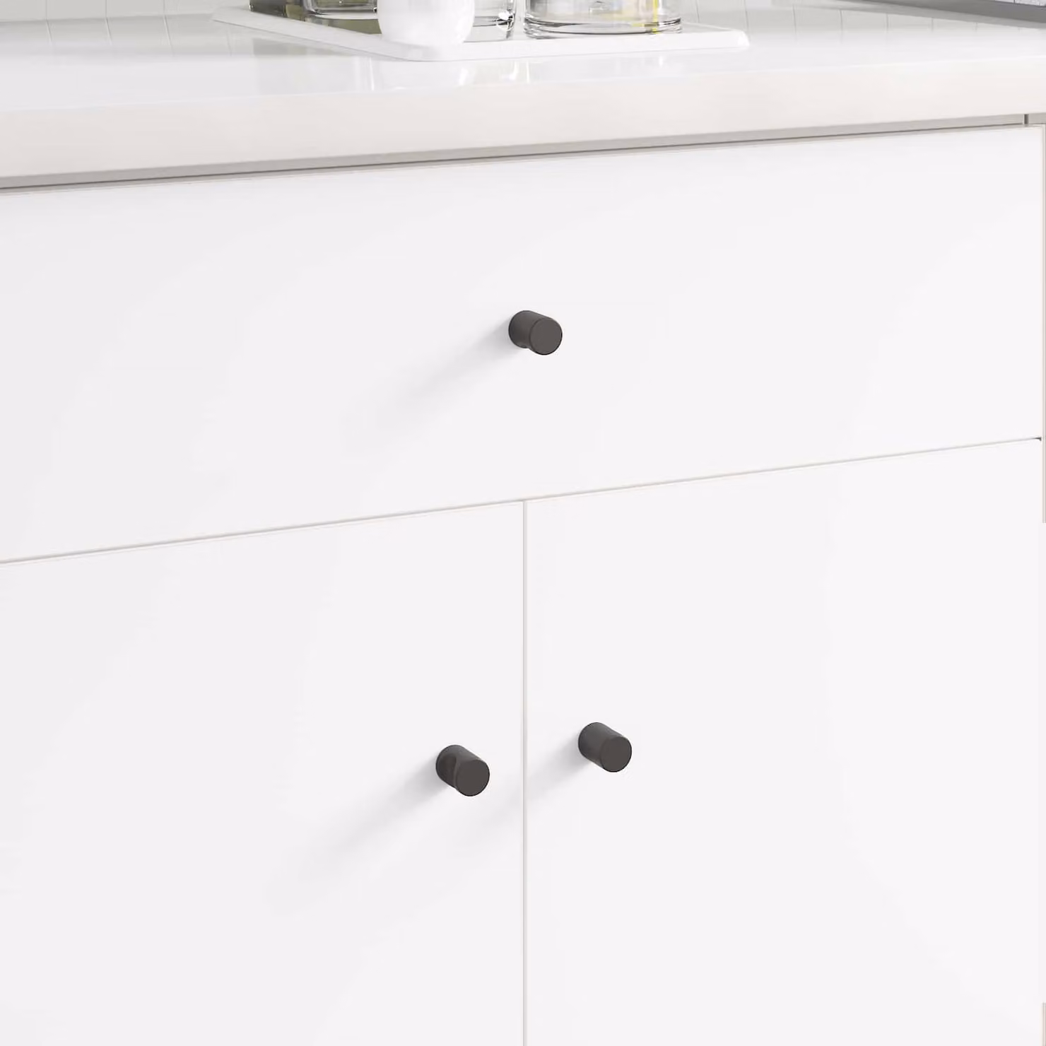Set di 1011 pomelli per armadio vidaXL in ferro nero opaco
