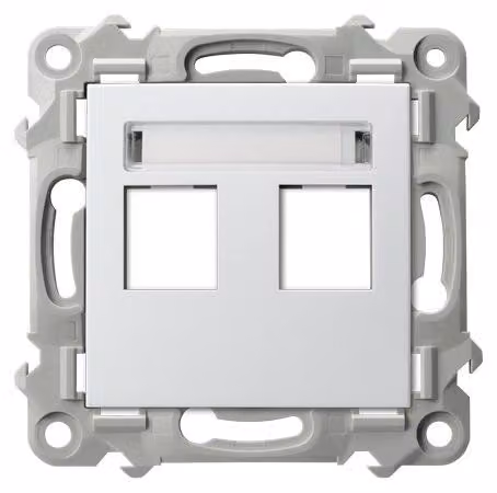 Custodia per doppia presa Keystone diritta SZAFIR White Ospel