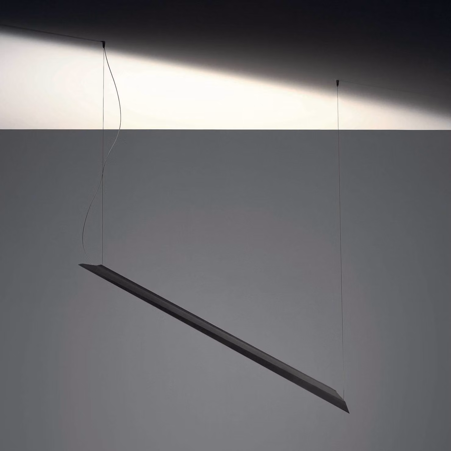 Knikerboker Lampada a sospensione Schegge, dimmerabile, Nero, Soggiorno / Sala da pranzo, Alluminio, Design, Lampada a sospensione