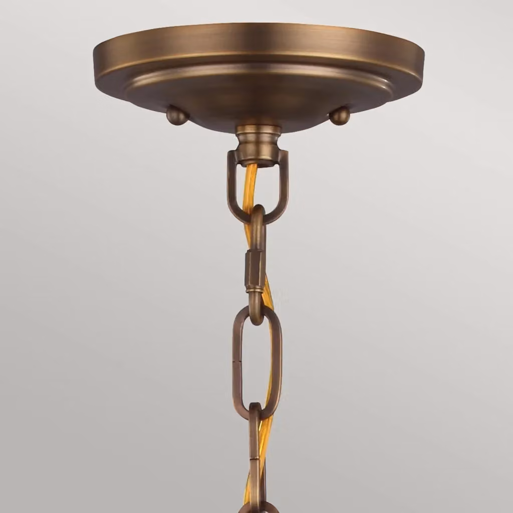 Lampada a sospensione Cadence FEISS in metallo ottone e vetro nero con 1 luce E27 – 2