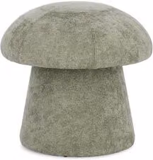 Pouf TIANA Bizzotto verde in tessuto moderno cilindrico