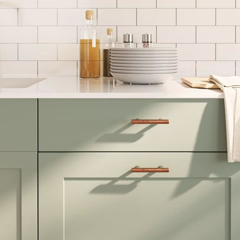 Set di 10 maniglie per mobili a barra vidaXL in acciaio inox color bronzo