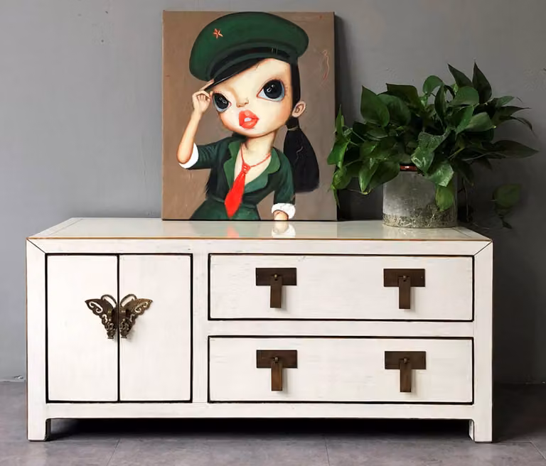 OPIUM OUTLET Mobile cassettiera cinese asiatico orientale, completamente assemblato