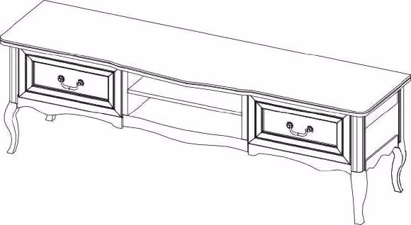 Klassischer TV Sideboard Echtes Holz Kommode Board Schrank Kommoden PR-RTV-D
