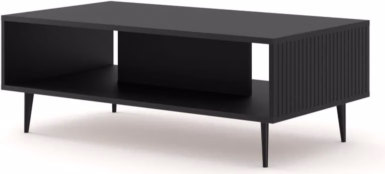 FURNLUX Tavolino Ravenna B Black 90cm / Colore principale: Nero / Dimensioni: 90 x 43 x 60 cm