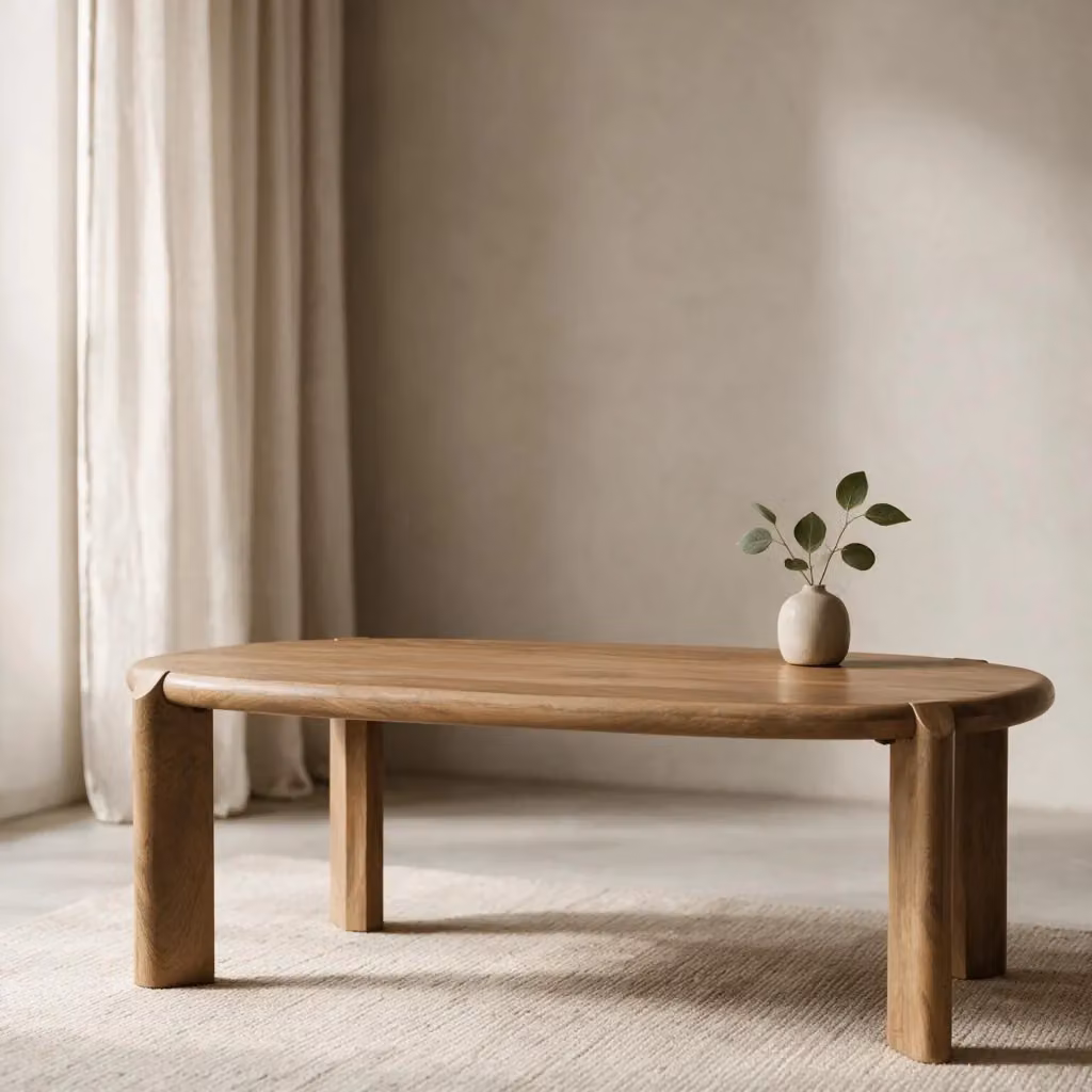 Tavolino rettangolare in legno di mango SURI marrone Happy Garden L: 120 cm, P: 60 cm, H: 35 cm – 2