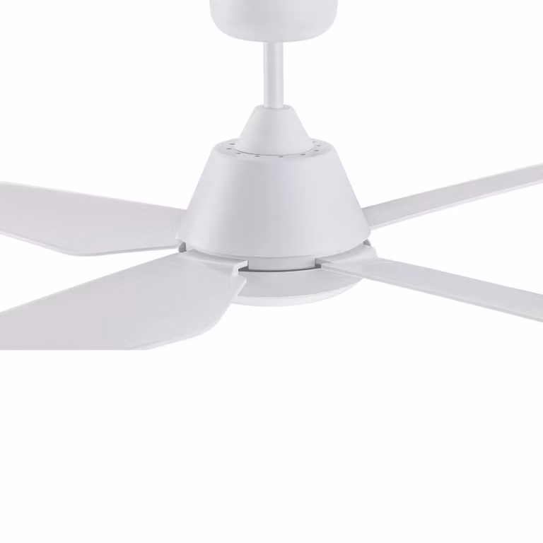 Beacon Lighting Ventilatore da soffitto LED Aria bianco silenzioso 122 cm, Bianco / Opale, Soggiorno / Sala da pranzo, Plastica, Moderno