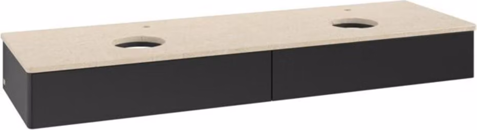 Mobiletto V&B senza struttura frontale, con illuminazione Antao 160x50cm, HL, WBP botti., bla m Lac