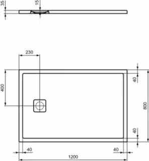 IDEAL STANDARD T5439FO Piatto doccia Ultra Flat Evo