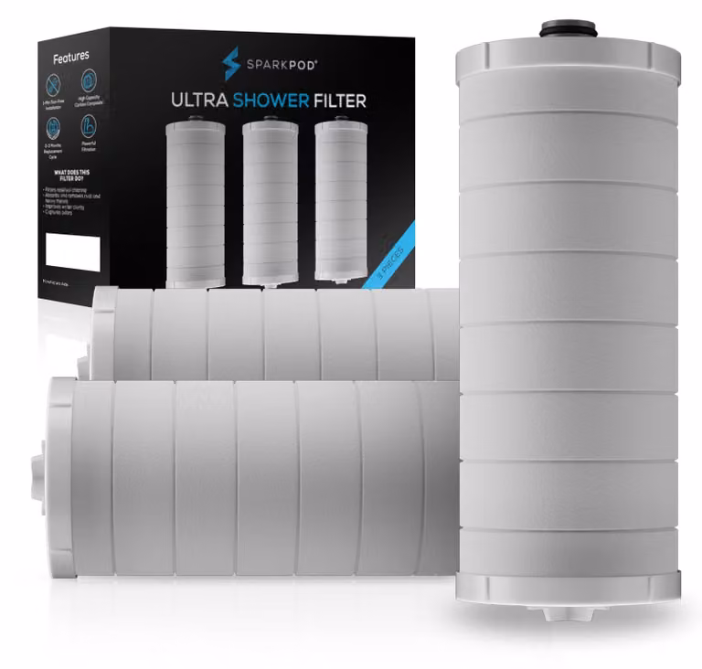 Set di 3 cartucce filtranti per doccia – rimuove fino al 95% di cloro e metalli pesanti
