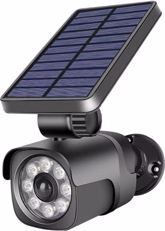 FOREVER Light Luce solare LED SUNARI FLS-25 per uso esterno con rilevatore di movimento 4W 300lm 6000K 1500mAh Li-Ion IP65 impermeabile Telecamera fittizia per giardino